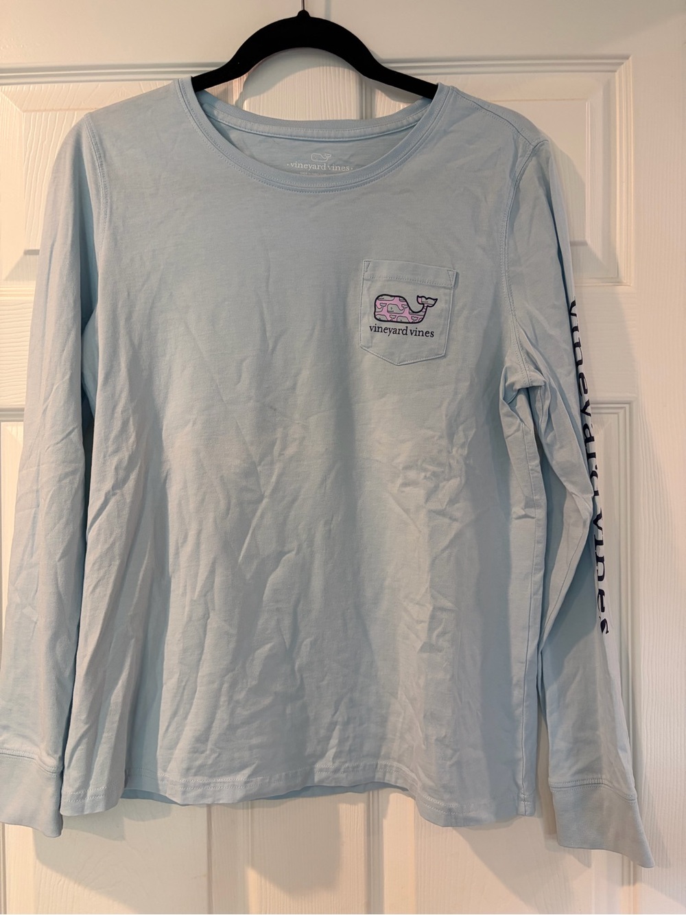 Vineyard Vines Pale Blue Crewneck Long Sleeve Tee